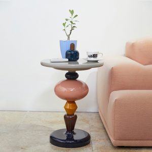 Pedestal Side Table Contemporary