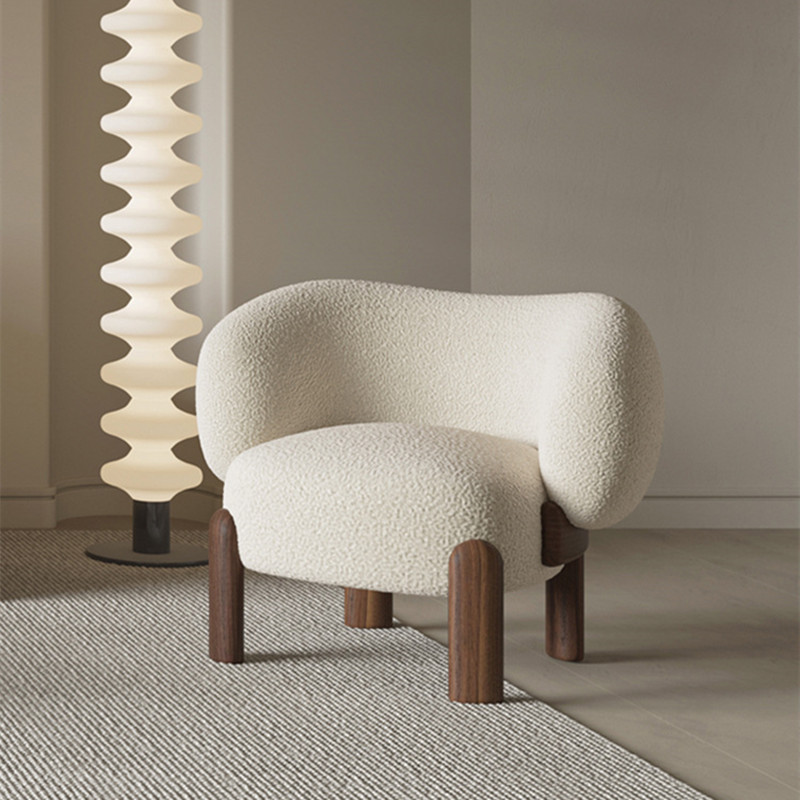 White Boucle Chair