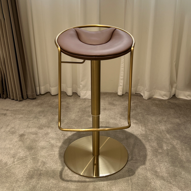 Antique Brushed Brass Bar Stools