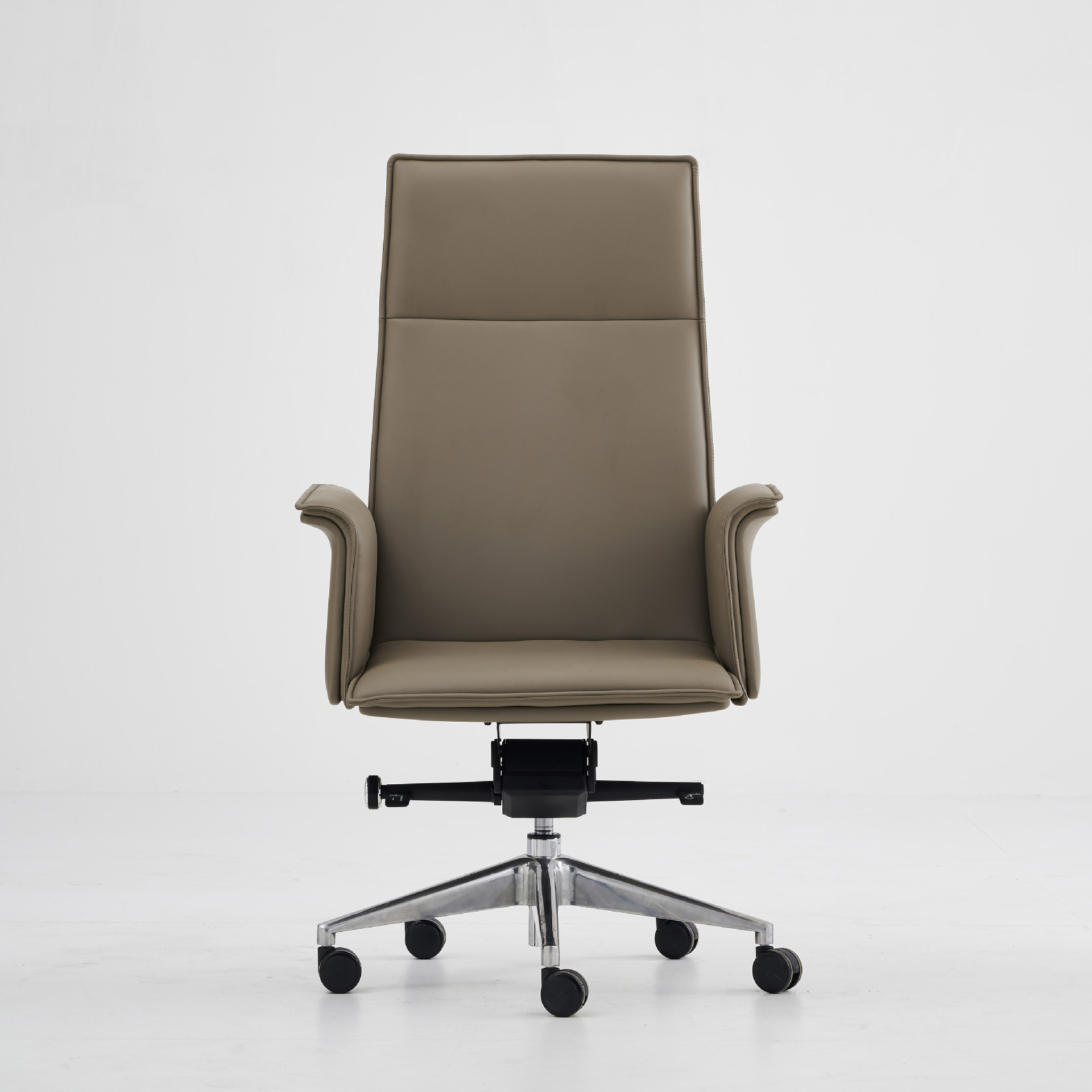 Grey Leather Executive Office Chair